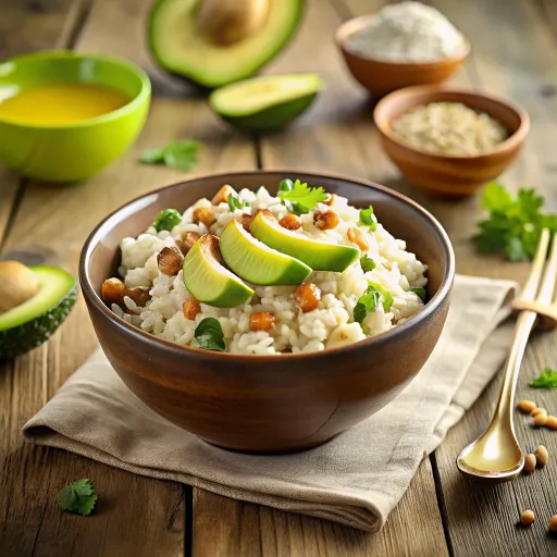 Nasi Salad Hijau dengan Avokado dan Kacang